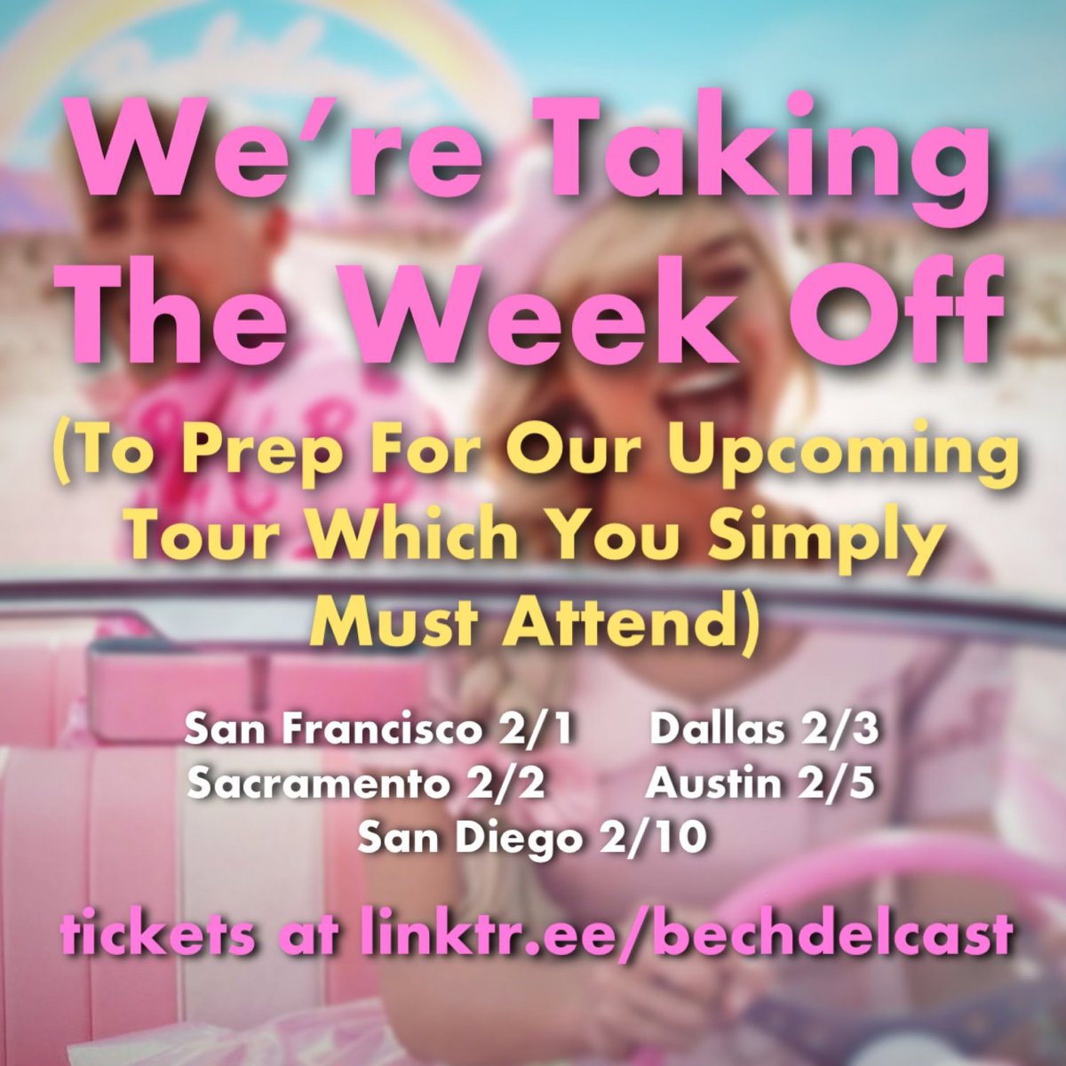 MINI-EPISODE ALERT! Come see us on our BARBIE Tour! tickets: linktr.ee/bechdelcast