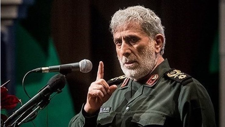 IranObserver0's tweet photo. ⚡️BREAKING 

Quds Force Commander Ismail Qaani warned USA

If America continues its irrational behavior in Iraq, the Iraqi resistance will put its considerations aside and respond to US forces in a different way. https://t.co/YdB2amdSii