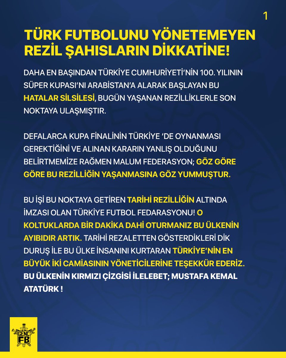 gencfborg's tweet photo. TÜRK FUTBOLUNU YÖNETEMEYEN REZİL ŞAHISLARIN DİKKATİNE! #TFFİstifa

#GençFenerbahçeliler https://t.co/7UJe2iG4EY