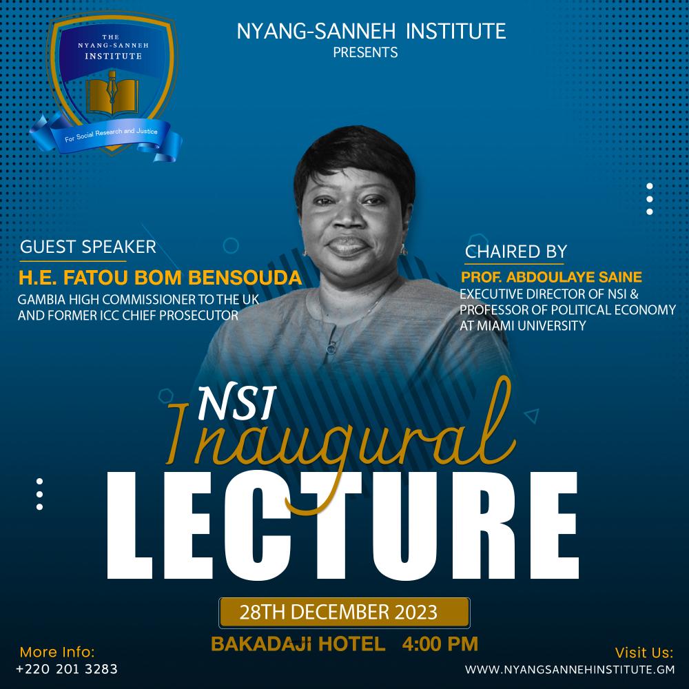 Nyang-Sanneh Institute Inaugural Lecture featuring H.E Fatou Bom Bensouda