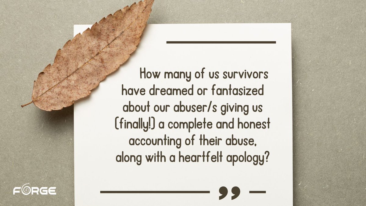 Many survivors imagine scenarios where an abuser takes accountability for their actions and offers a genuine apology, though not many survivors experience this. But is the act of imagining an apology enough? Read the review at buff.ly/3Pl0yPP #TransSurvivors