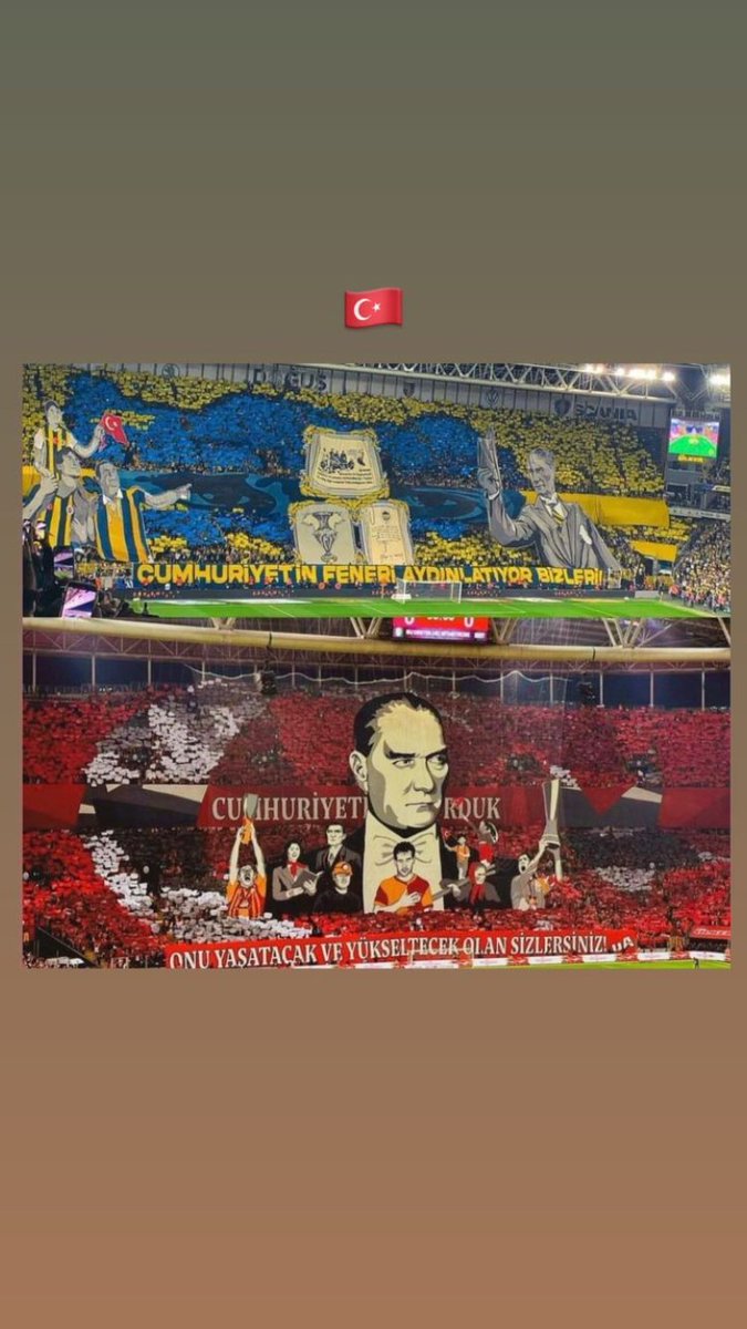 demetuis's tweet photo. Söz konusu milli değerler ise ezeli rakiplerde bir olur  ❤️#GSvsFB https://t.co/7w9L0CbgNA