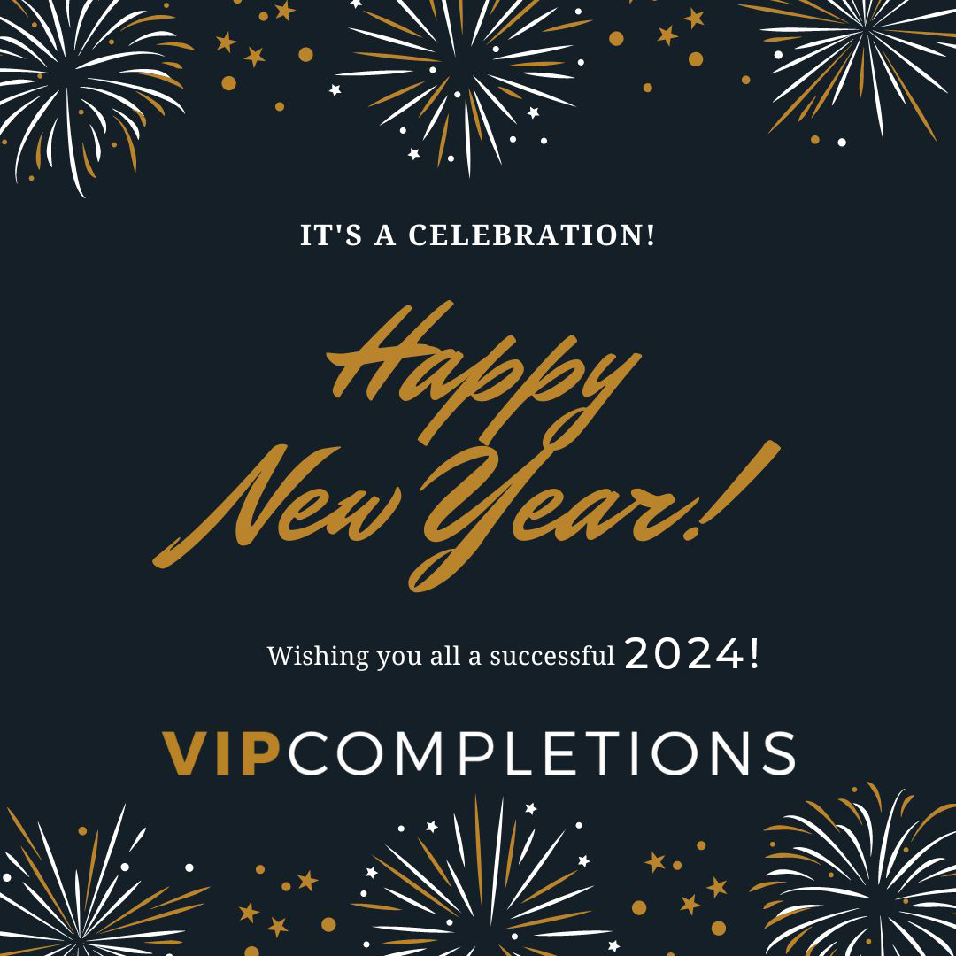 Wishing everyone a Happy New Year's Weekend from the Team at VIP Completions! 🛩🎉🍾 #happynewyear #vipcompletions #2024
