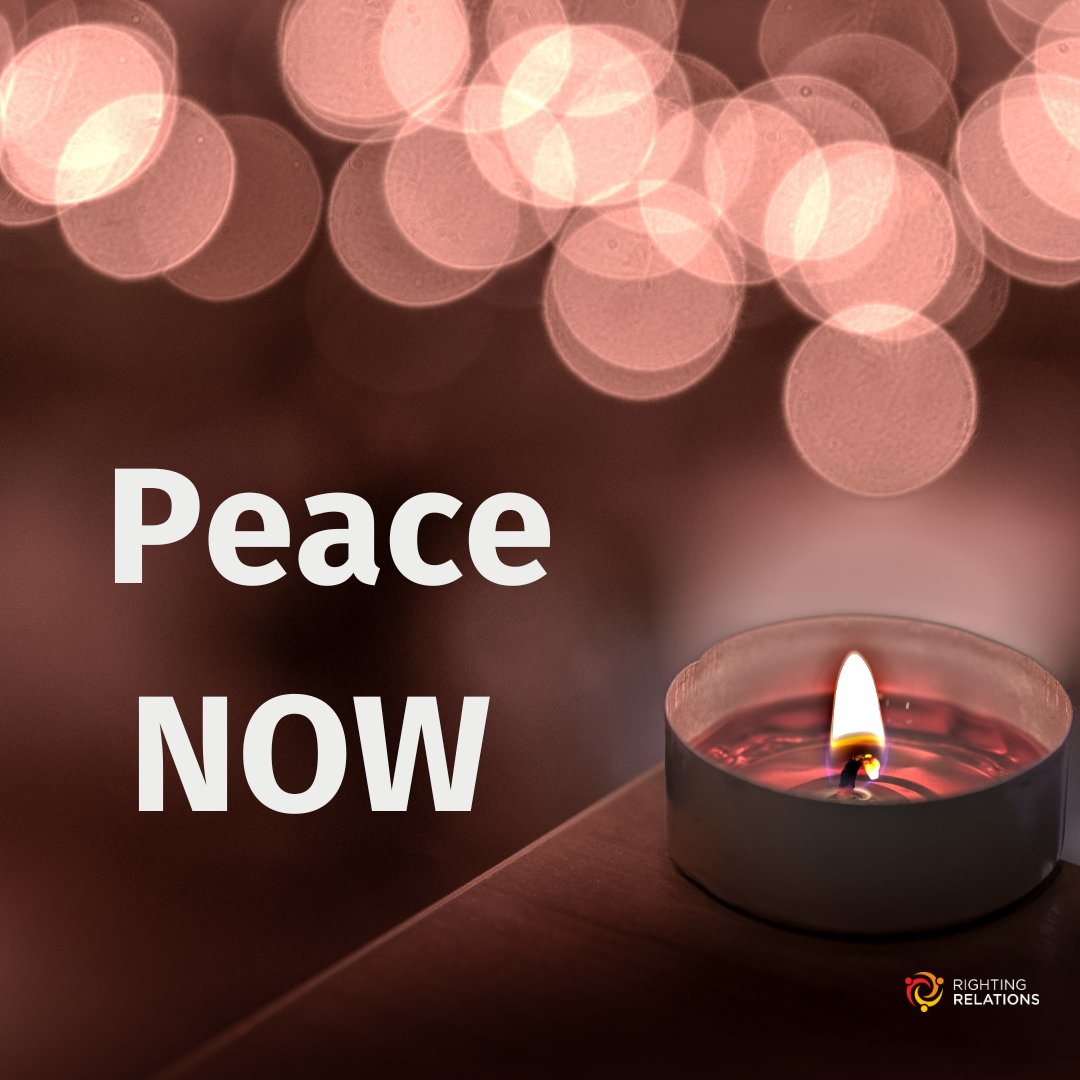 Righting Relations calls on our government to work with a renewed effort toward peace and freedom from violence and an end to the occupation. Please contact your local officials and call for a permanent ceasefire.  #CeasefireNOW #PeaceNOW