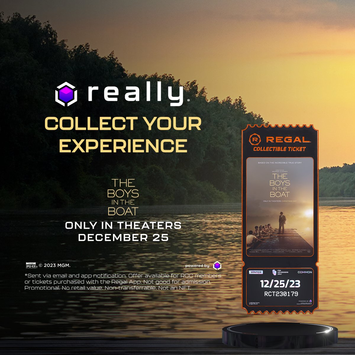 TheReallyAR's tweet photo. Based on the incredible true story. #TheBoysintheBoat #CollectibleTicket is available now in the @regalmovies app! https://t.co/QHUpKFJDKC https://t.co/PIu3gcCSa0