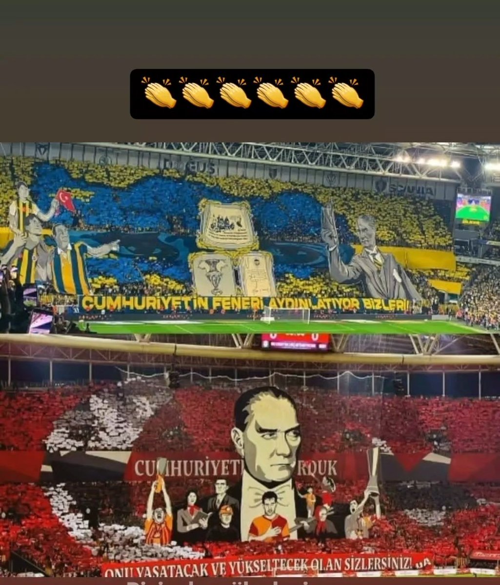 ubuchh's tweet photo. Helal.olsun size aslanlar... zaten basta orada 100 yil cumhuriet kupasi jn oynanmasinin be anlami vardi. Basta yanlisti... o mac oynansaydi da yanlisti. Kimse bu vatanin kurucusu #mustafakemalataturk u yok sayamaz... turkleri yok sayamaz... utan TFF!!! https://t.co/6EtfInhhMz