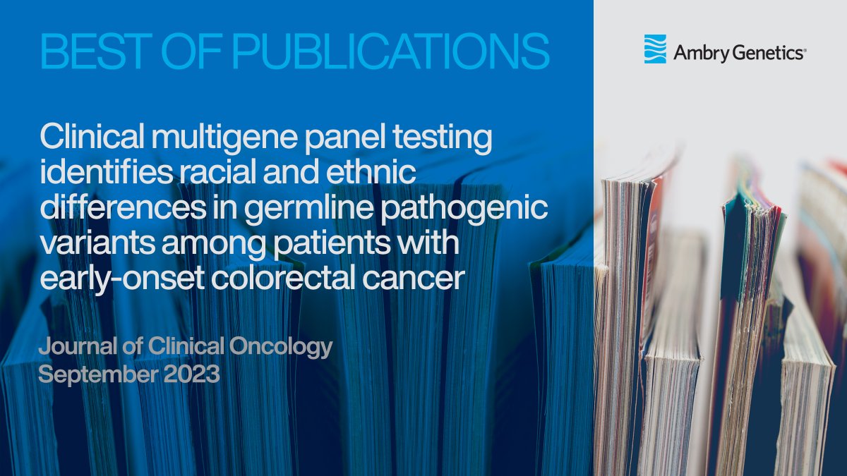 This study in @JCO_ASCO evaluated pathogenic variants in individuals with early onset colorectal cancer, and found considerable variation in the spectrum and frequency of PVs in different racial and ethnic groups. @drholowatyj @VUMCDiscoveries hubs.ly/Q02dkQXz0 #AmbryTopTen