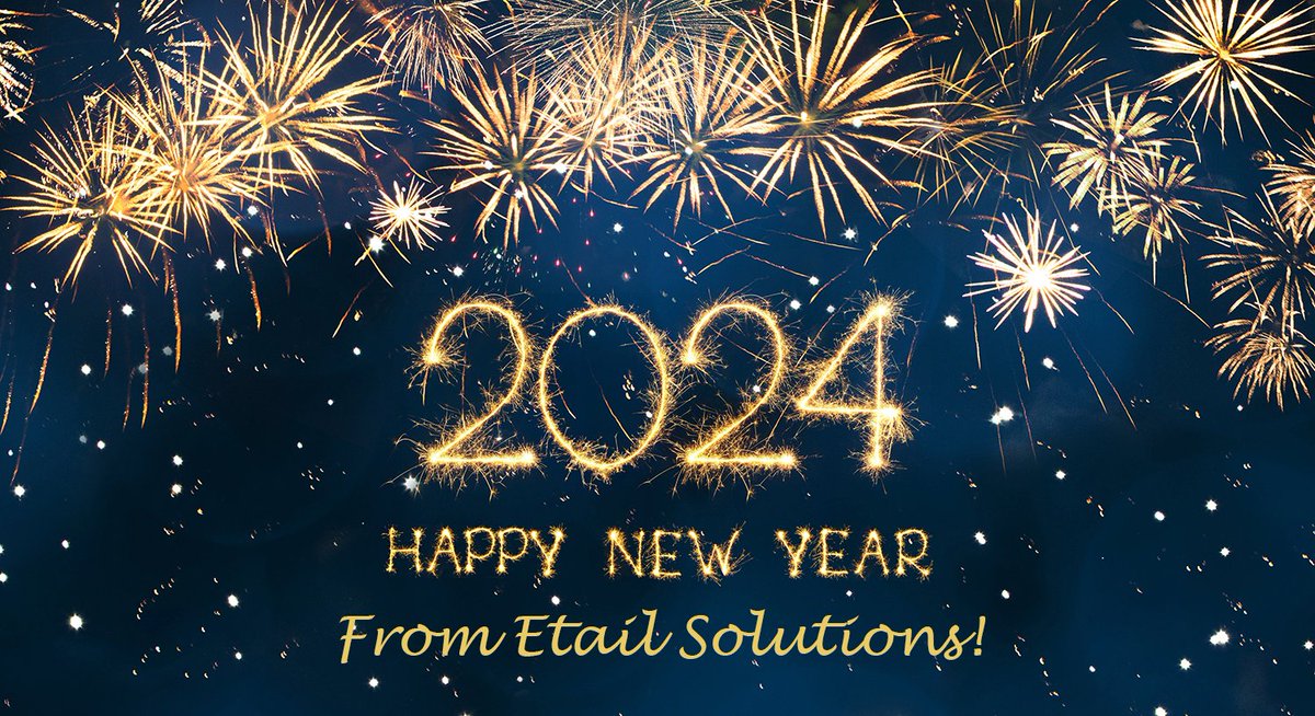 TeamEtail's tweet image. Happy New Year to all of our amazing customers, partners, employees and friends of @TeamEtail! We look forward to a bright year ahead in 2024!
Have a happy and safe holiday. 

#HappyNewYear #NewYears2024 #EtailSolutions