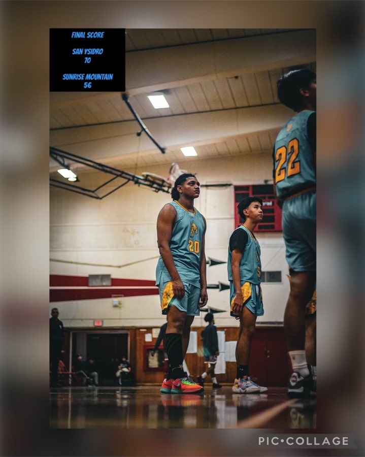 Good win vs Sunrise Mountain (LV) 70-56.

Keandre Felder ‘24 12pts 
Lance Aubrey ‘24 8pts 
Jj Miranda ‘25 18pts (6 3’s)
Miles Anderson ‘25 24pts