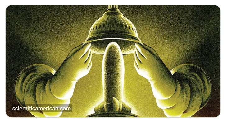 Dear Scientific American, I simply have to acknowledge that you intended for this to look like the capitol dome is a condom & the missile is a penis, don't I.
