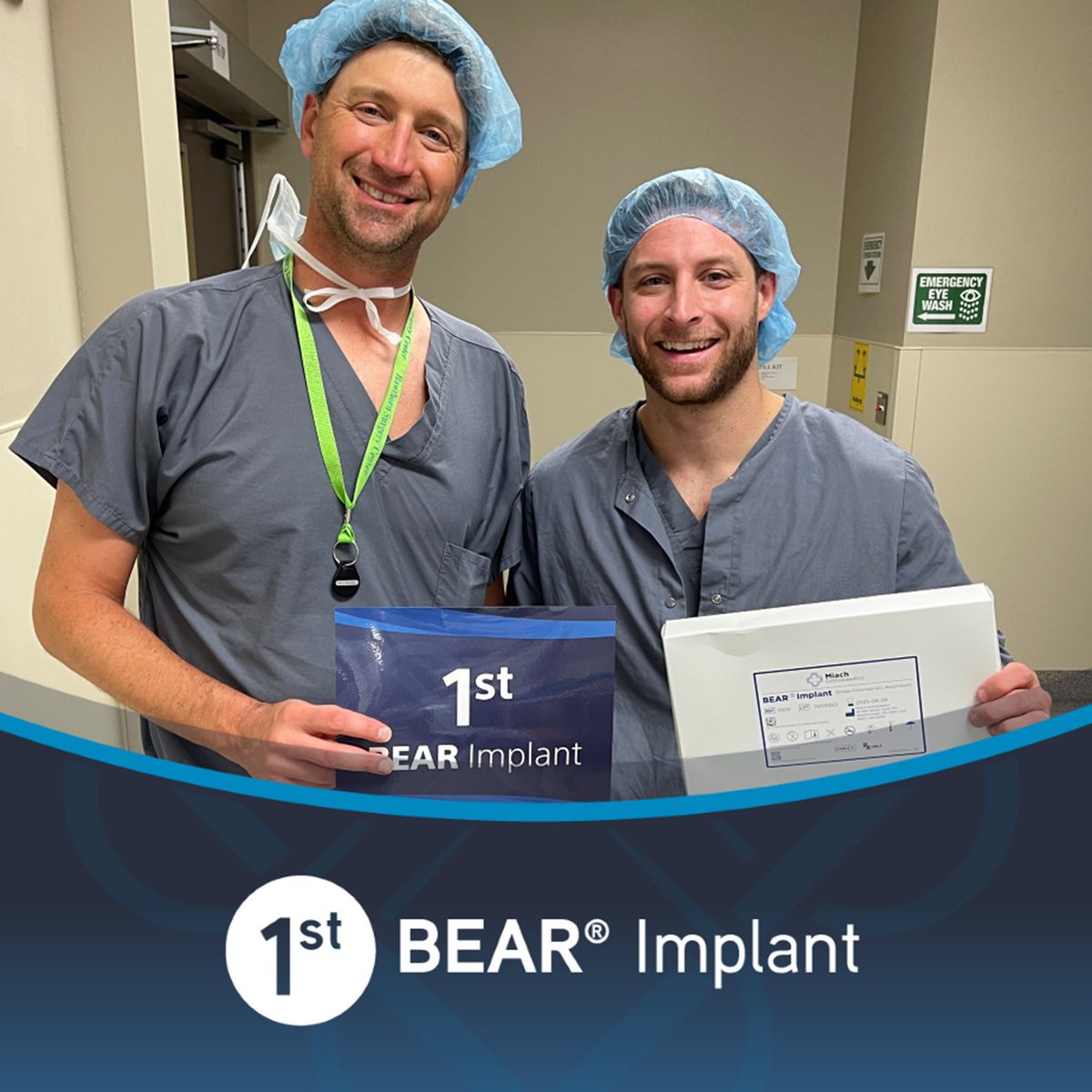 Congratulations to Dr. David Hamming of <a href="/IBJI/">Illinois Bone & Joint Institute</a> for completing his first #BEARImplant procedure! #ACLtear #ACLrestoration #BEARacl <a href="/SCA__Health/">SCA Health</a>