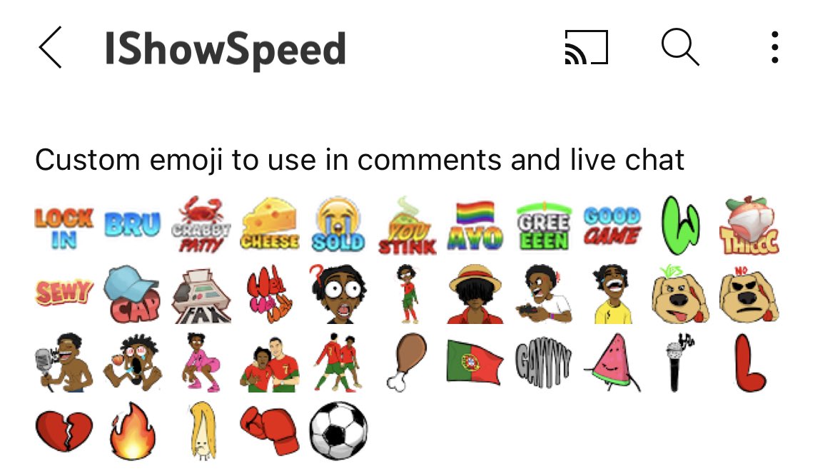taijaevision's tweet photo. VSN x iShowSpeed • Official YT Channel Emotes/Emojis MADE BY ME. The End📖 https://t.co/IDqrIcO9AZ