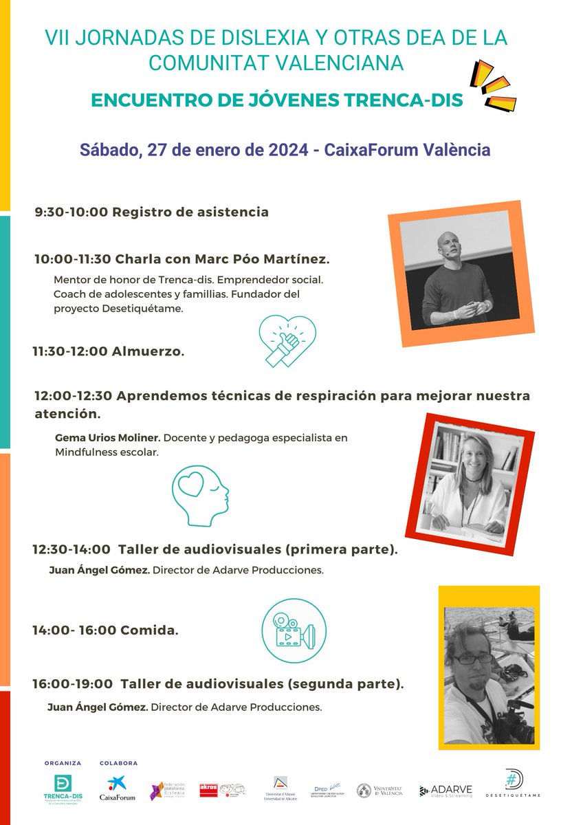 TrencaD's tweet photo. Y para los y las #jóvenes, un jornada de lujo💎💎💎, para compartir, disfrutar, reflexionar, crear y brillar💫✨.
✍️➡️https://t.co/vo3Tq0saZt
@des_etiquetame 
@Dislexiaproject 
@AdarveProduccio  
@PDislexia 
@EDAdyslexia https://t.co/ki10G0HVuk