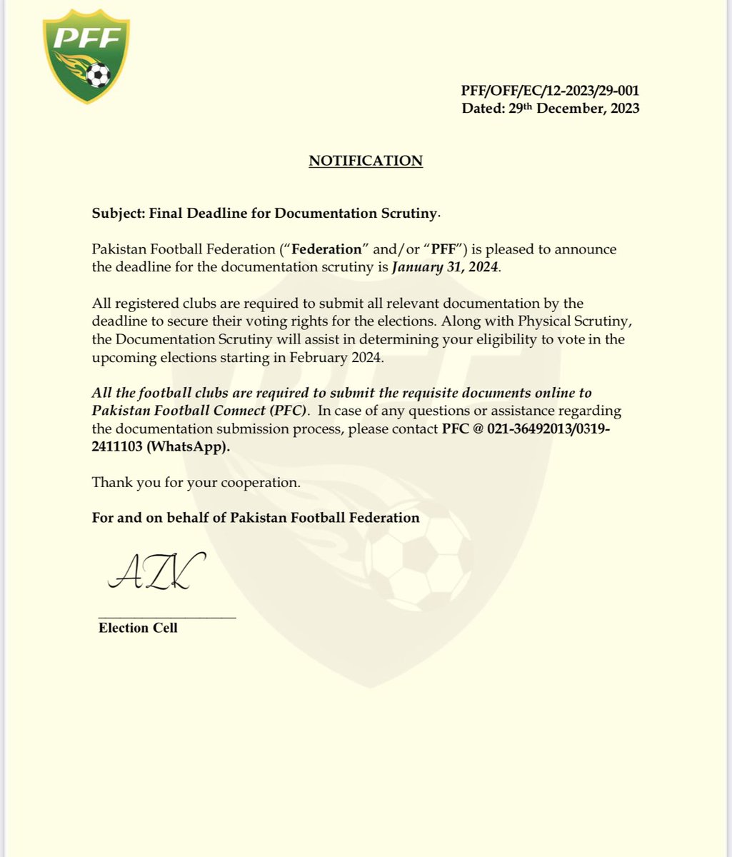 Pakistan Football Federation tweet media