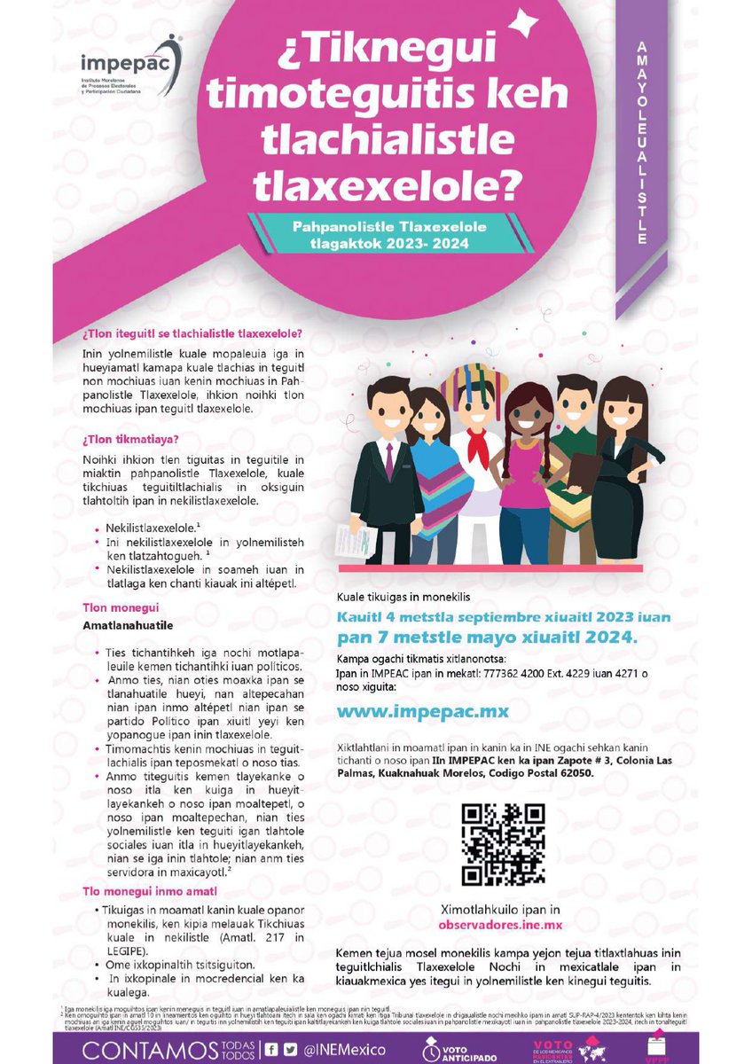 MorelosSop's tweet photo. ¿YA CONOCES LA CONVOCATORIA PARA OBSERVADORES ELECTORALES?

¡Infórmate y participa con nosotros en esta fiesta cívica! Aquí puedes consultar toda la información.

https://t.co/ywIZf9E3a5 https://t.co/3ZUH87cMNr