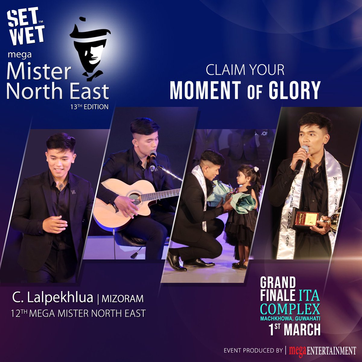 Claim Your Moment Of Glory At Set Wet Mega Mister North East 13th Edition

For Queries Call :  +918404093936

In Frame : C. Lalpekhlua | MIZORAM

Title Sponsor : <a href="/SetWetIndia/">Set Wet</a> 

Event : 13th <a href="/MegaMisterNE/">Mega Mister North East</a> 

Org : <a href="/MegaEntOfficial/">Mega Entertainment</a>

#SetWet #MegaMisterNorthEast #SetYourVibe😎