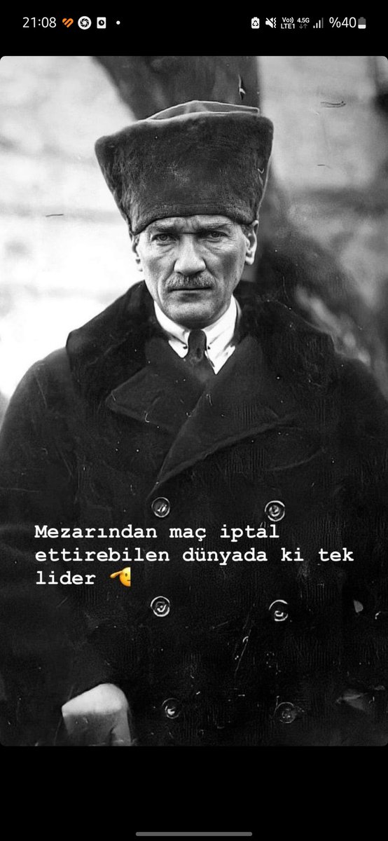 Vefat ettikten sonra bile kaybettiği savaş yok... 
#süperkupa #iptal #Atatürk #GSvsFB #GSvFB