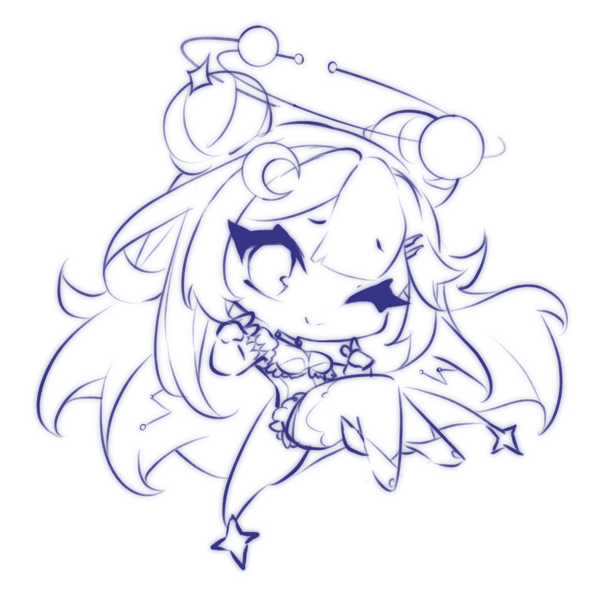 Hellow guys here's the first lil art I got for myself🩵✨🪻🌙 <a href="/SpicaIllustrate/">Spica💕</a> made an amazing job on this lil sketch the collab with <a href="/RokuChanPlays/">R o k u C h a n 🐾 V t u b e r</a> who made the logo in my reveal sheet :> totally recommend #VtuberEN #LunaleaArt #VTUBERSUPPORTCHAIN #Vtuber #CosmicPotato