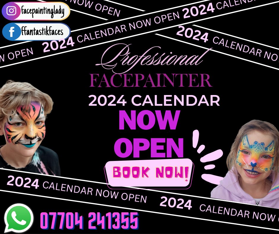 FantastikFaces's tweet photo. Don't forget your facepainter in #2024 #facepaint #facepainter #childrensparties #weddings #Corporate #corporateevents #fundays #burtonontrent #derby #Derbyshire #Staffordshire #kidsentertainment https://t.co/QTQH8qcdZO