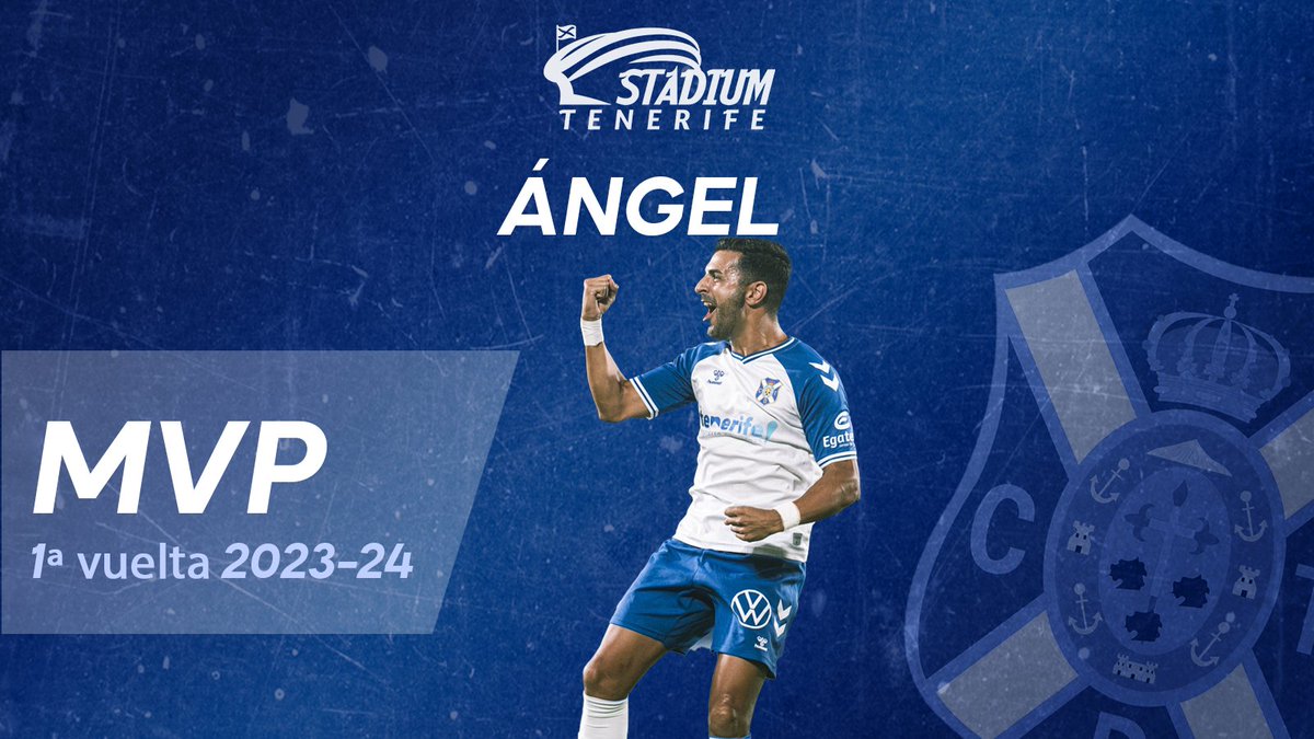 ⭐️𝗠𝗩𝗣⭐️ 𝗔́𝗻𝗴𝗲𝗹, 𝗠𝗩𝗣 𝗦𝘁𝗮𝗱𝗶𝘂𝗺 𝗧𝗲𝗻𝗲𝗿𝗶𝗳𝗲 𝗱𝗲𝗹 𝗖𝗗 𝗧𝗲𝗻𝗲𝗿𝗶𝗳𝗲 𝗲𝗻 𝟮𝟬𝟮𝟯 🥇El delantero tinerfeño #ÁngelRodríguez, es el #MVPStadiumTenerife de la primera mitad de temporada del @CDTOficial:👇 🔗stadiumtenerife.es/angel-mvp-stad…