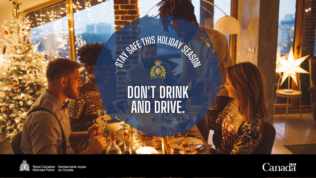RCMPNL's tweet photo. A reminder that the holiday season is a time for family, friends and festivities but also a time for safety! Drive safe this holiday season by only driving when sober or arranging an alternative ride. #DriveSafeDriveSober https://t.co/yMRDvZc2VM