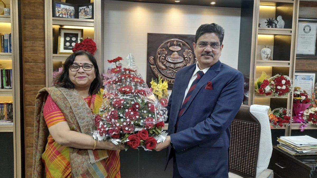 _poonamtandon's tweet photo. Congratulations to our Hon’ble VC, Prof Alok Kumar Rai, on completing four impactful years at the helm of Lucknow University! Under his able leadership, we're soaring to new heights with continuous excellence in academia and research. https://t.co/ttVeYiR8sx