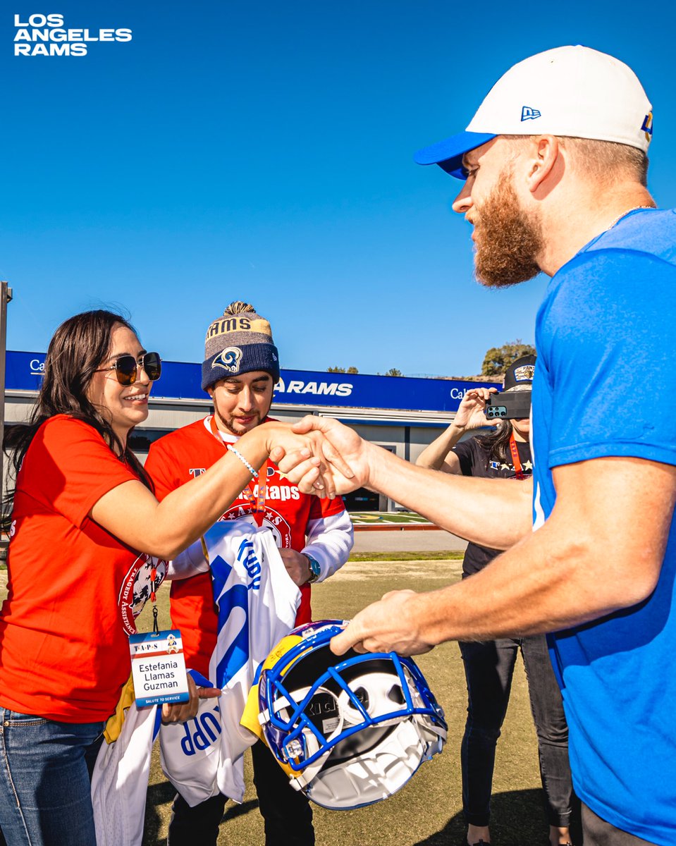 RamsNFL's tweet photo. Always there for the @TAPSorg military families. 💙

1 RETWEET 🔁 = 1 VOTE 🗳️

#WPMOYChallenge  |  @CooperKupp https://t.co/SlgdlhbcW9