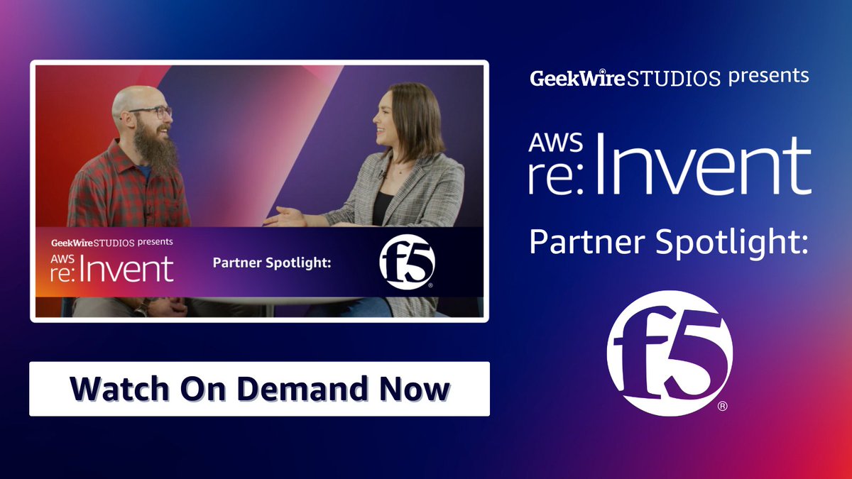 #Sponsored #GWStudios Check out our exciting Partner Spotlight with Sander Vinberg, Senior Threat Researcher at @F5. The interview, sponsored by @F5, is available now at youtu.be/bNvgzho_KAk?si… Learn more about our Partner Spotlight sponsors at geekwire.com/2023-aws-guide…