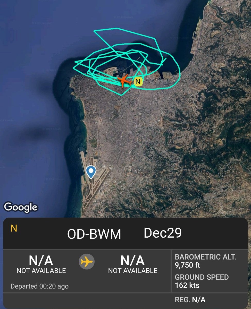 LebanonJets's tweet photo. A few asked if that buzzing over #Beirut at sunset today was a #UAV no worries just @Beirutwings #ODBWM #Tecnam #P2006T hex code #748058 https://t.co/WIpn5TVXQl