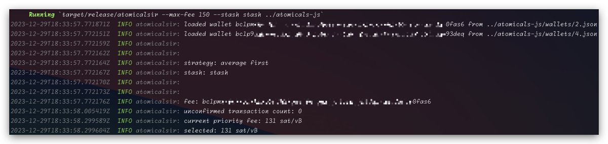aurexav_'s tweet photo. Fully automated atomicals-js mining manager.

With:
- Automatic gas adjustment.
- Multi-wallet mining. (Switch if there are too many unconfirmed transactions)

https://t.co/TqmCIpNDEs

@atomicalsxyz https://t.co/5wqAUu9rdc