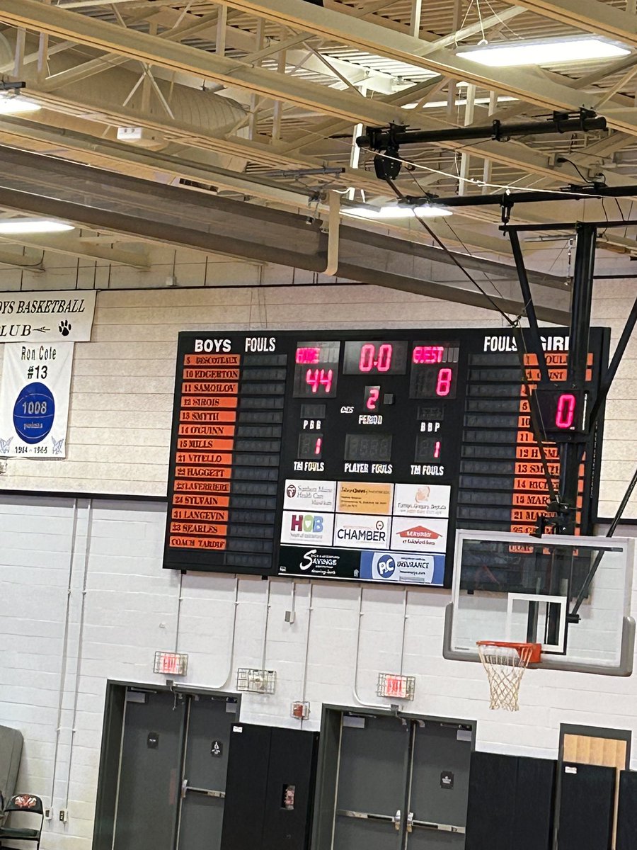 Halftime in Tiger gym.