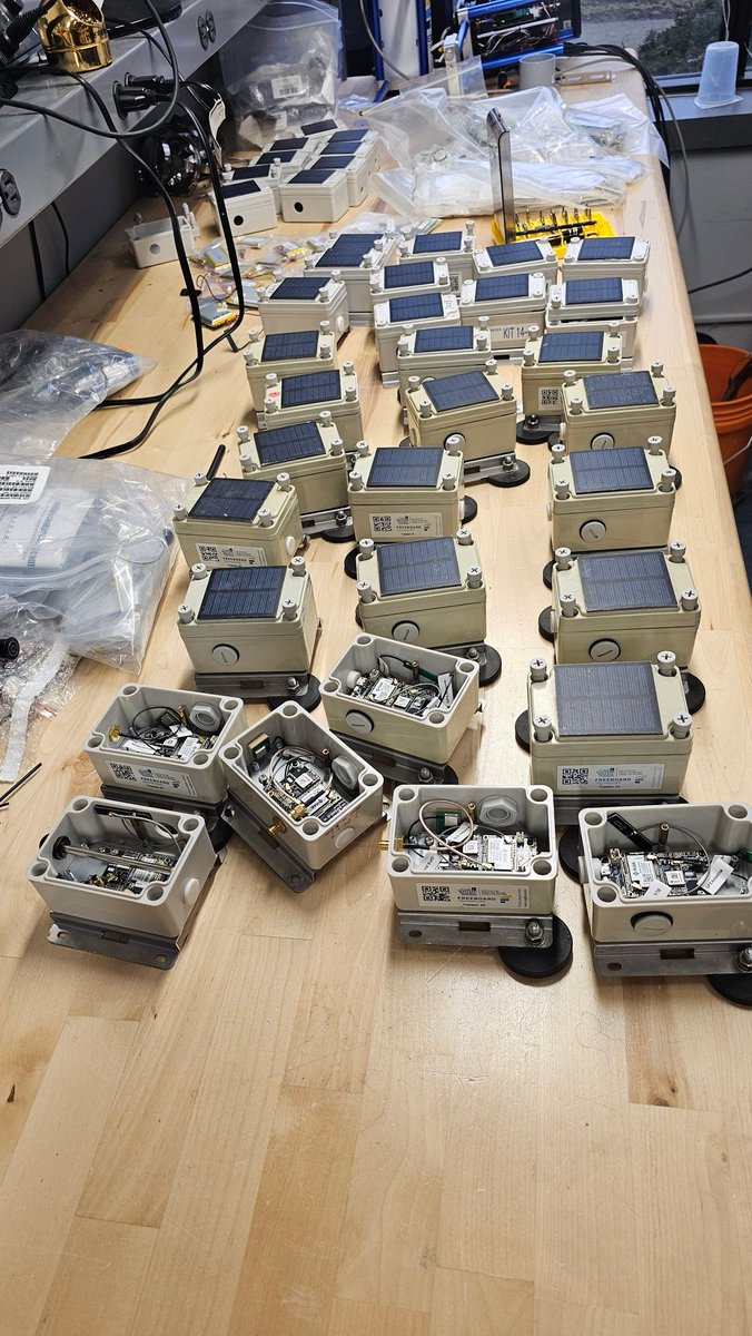 Doing some end of year work to get 40 gps signal strength mappers ready.  These will traverse the #GreatLakes in 2024 to see where we get @senetco coverage and @helium. A cool project by @CLEH2OAlliance