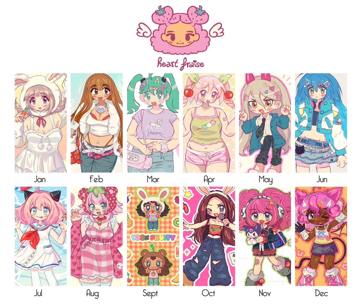 2023 summary of art โง
The year I finally improved on my chibis !! I was able to table at a con again, which made me very happy. I hope to draw more in 2024 and make even cuter merch <3