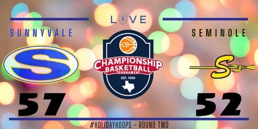 SunnyvaleGBB's tweet image. The Lady Raiders (20-1) beat Seminole, 57-52, to advance to the semifinals in the Championship Basketball Tournament. Alli McAda 17 points
Kerbie Cash 15 points Destiny Arinze 10 points *The Semifinals are at 6 PM v. Canyon Randall. #JOY #LOVE @Tabchoops @TXHSGBB @SportsDayHS
