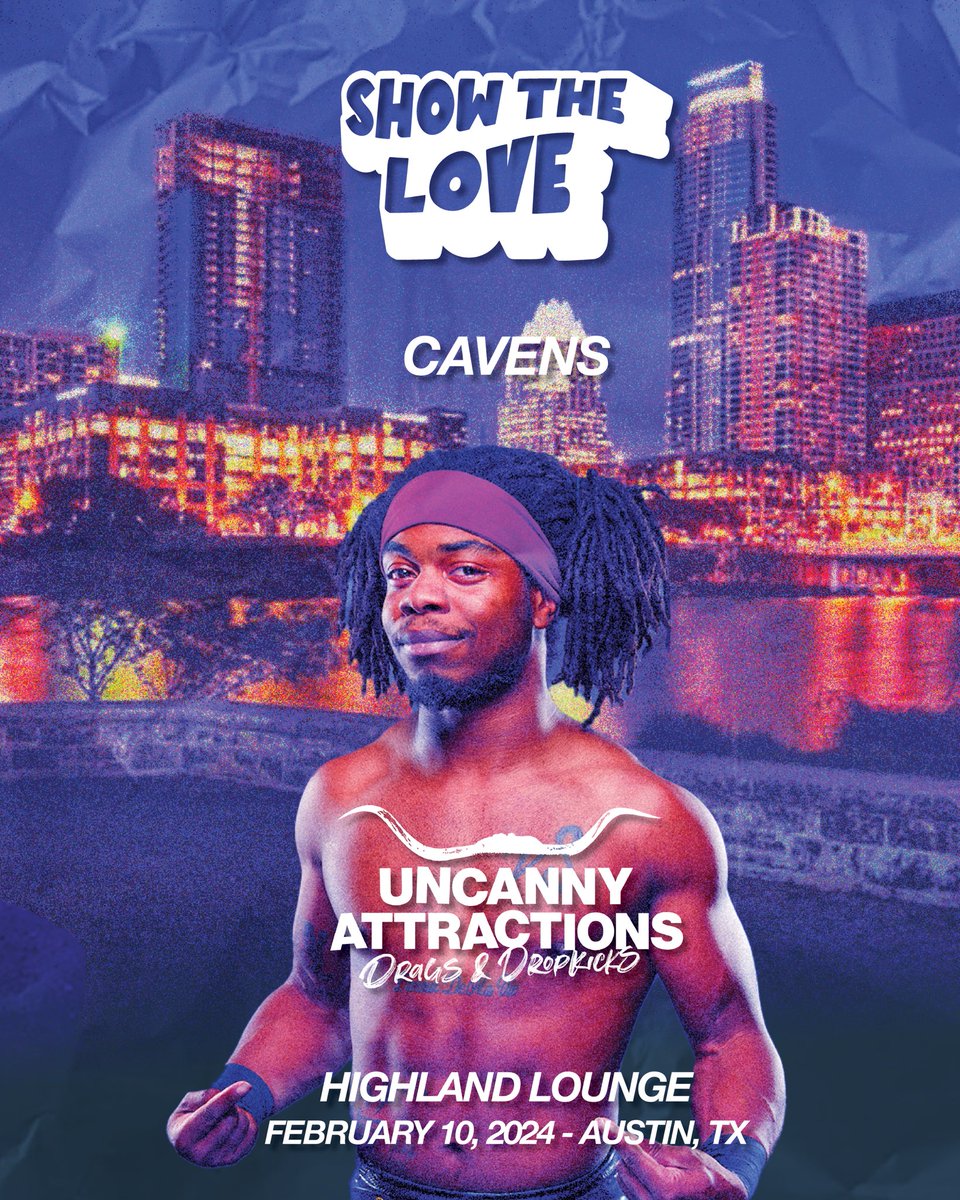 🚨 TALENT ANNOUNCEMENT 🚨

It’s 🗣️ CAVENS 🗣️ <a href="/delynnxdelynn/">🗣CAVENS</a> is headed to the Uncanny ring on Feb 10 for #ShowTheLove 💘

📅 SAT FEB 10
📍 HIGHLAND LOUNGE
🍸 21+
🚪 5PM 🔔 6PM
🎟 ticketstripe.com/events/1038246