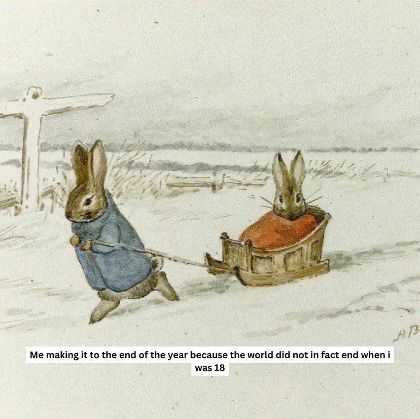 HCMontclair's tweet image. As per our Instagram, we are wishing you all a happy new year and hoping that your world doesn’t end 
#hercampus #hcmontclair 
instagram.com/p/C1Cq-WAubaB/…