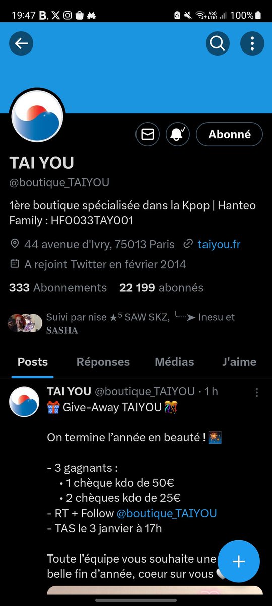 Nox_idd's tweet photo. @boutique_TAIYOU Merci pour le GA 🙌 https://t.co/hXlMV5oJxq