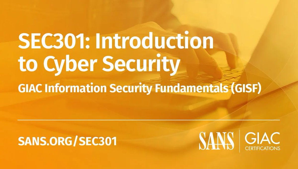 new_2_cyber's tweet photo. 📣Featured Course Demo📣
SEC301 Introduction to Cyber Security is the fastest way to get up to speed in information security. Try the course demo to get a taste of it for yourself: https://t.co/HtGTta116T
Learn more about #SEC301: https://t.co/NCjaZWweZG
#NewtoCybersecurity https://t.co/8Uw2k1c4CU