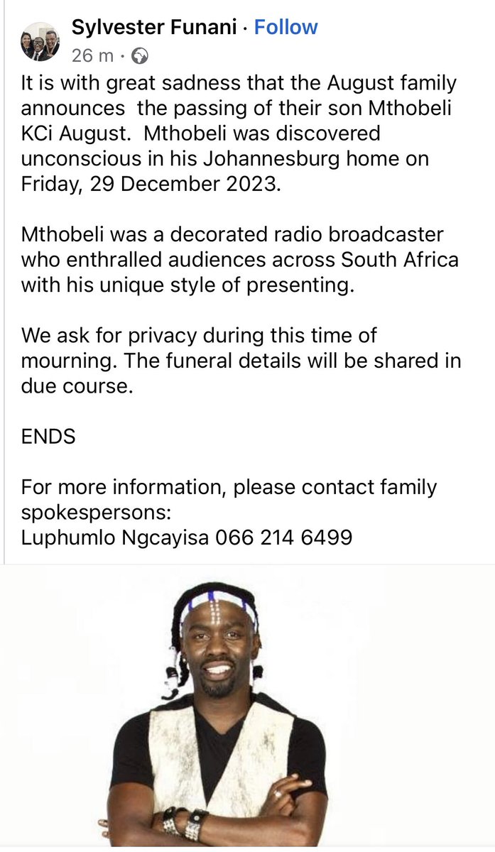 busisiwe_sijora's tweet photo. 😔💔 Rest well Mthobeli August aka KC. The legend himself 🕊️ https://t.co/sRC6bAl4y6