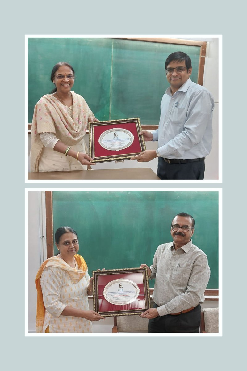 Ms Alka Bhoir and Shri S.D. Pardeshi upon reaching their superannuation, were presented with tokens of appreciation. HBCSE extends warm wishes and hopes for prosperity as they embark on their next chapter.