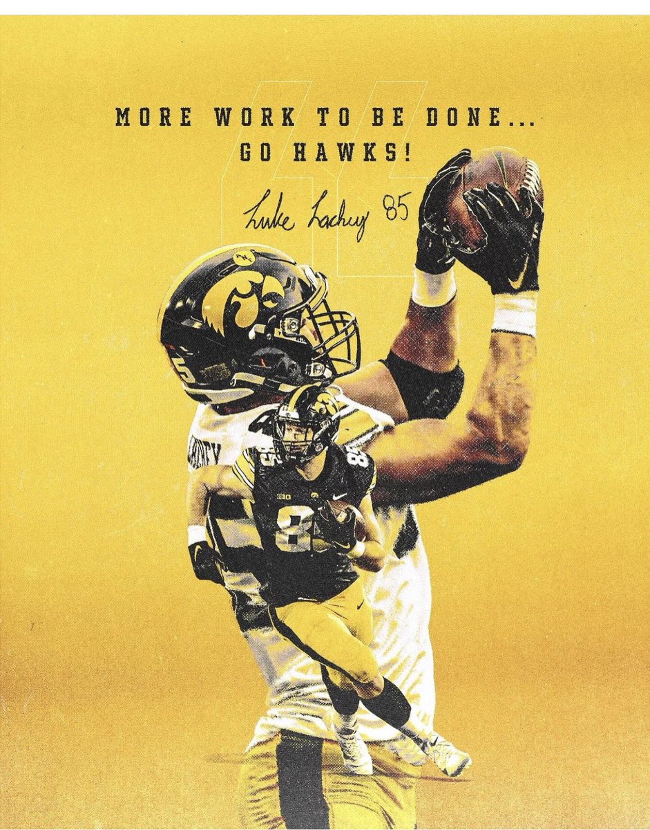 DavidEickholt's tweet photo. There It Is. 

Iowa TE Luke Lachey will return to the #Hawkeyes next year. https://t.co/4Y4HUKVmJy