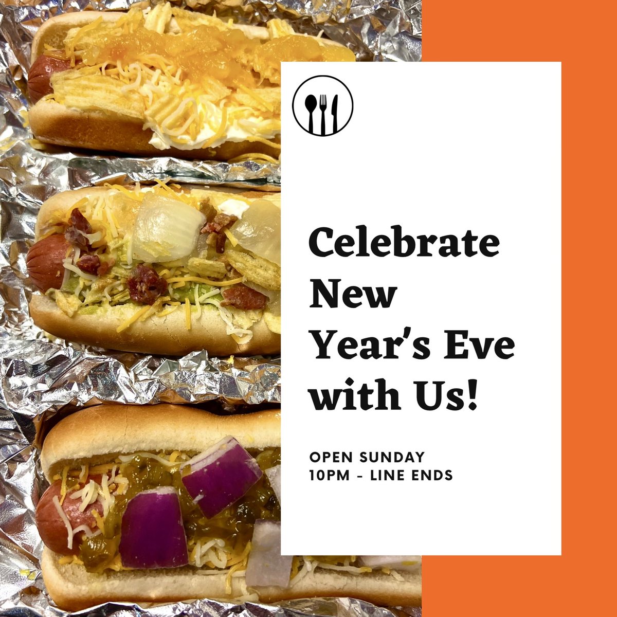 We’ll be closed til Sunday! Come celebrate the new year with us NYE 🥳🥂 Opens at 10pm!