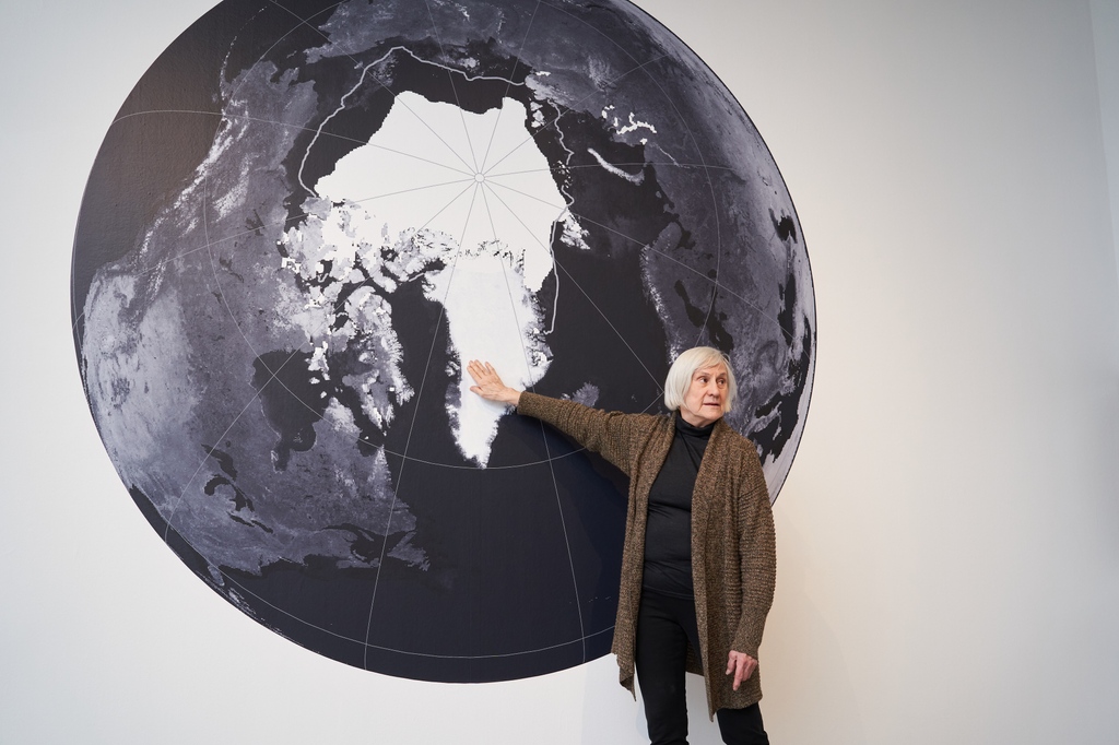 wag_ca's tweet photo. Spend time at the Gallery contemplating climate change and its profound effect on the North with ᓯᑯ ᕿᕐᓂᖅᓯᓯᒪᔪᖅ | Dark Ice.⁠ 🧊 ⁠
⁠
👉️ Dark Ice is on view now until May 2024. Learn more at https://t.co/YwbMqbTUSk. ⁠ https://t.co/vovByMFO4S