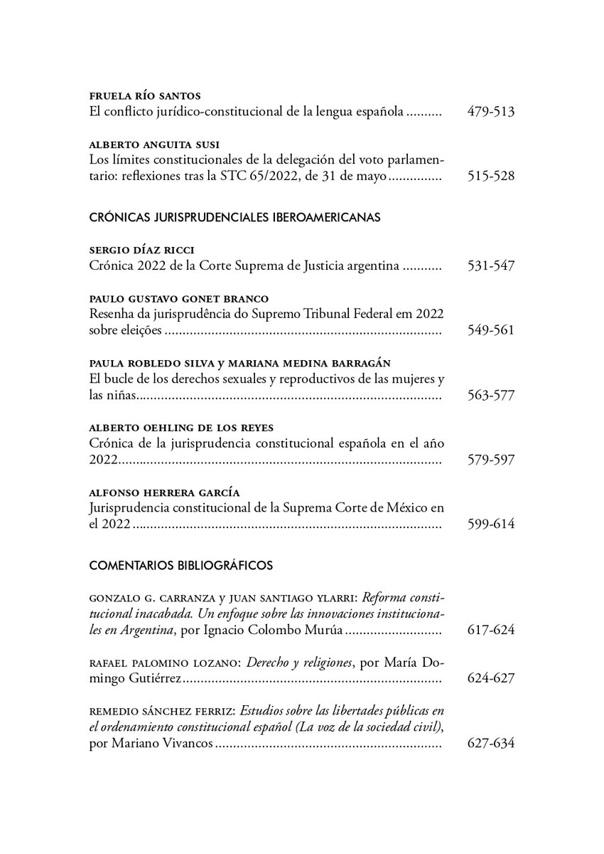 cepcgob's tweet photo. Disponible un nuevo número (27-2) del #AnuarioIberoamericanodeJusticiaConstitucional @anuario_de con trabajos entre otros de @CesarLanda0 @MjefreyC @BertotHarold @jAlfonsoHerrera... (1/2)
https://t.co/NS6CiFUrl9
Acceso gratuito en versión pdf, html y xls https://t.co/TOvZI5C7az
