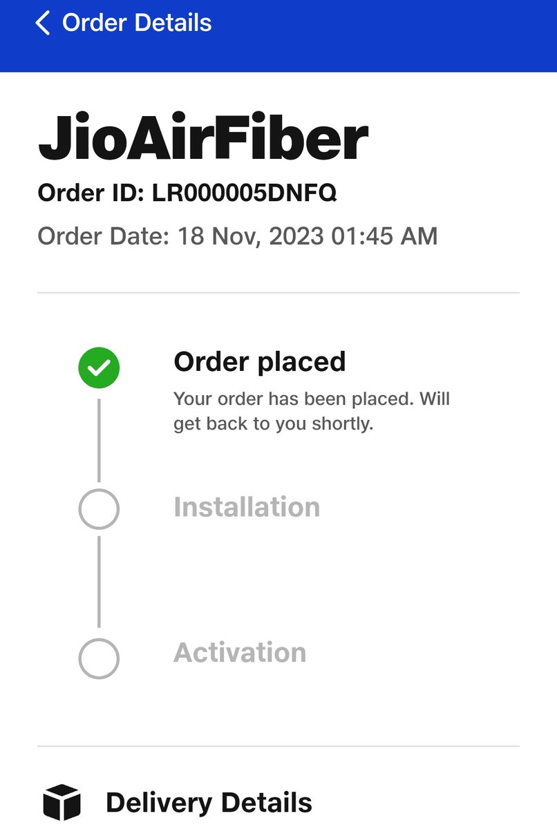 psprashant98's tweet photo. I booked JioFiber on November 18th in online for Virar location, but I haven't received any updates or communication since then. @reliancejio @JioCare, please take responsibility and address this issue promptly. https://t.co/ONSQuqRIaT