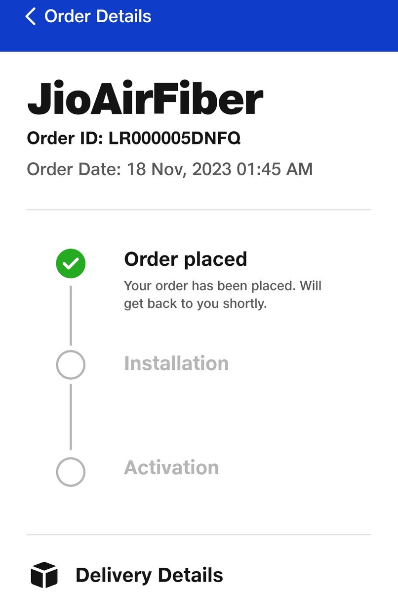 I booked JioFiber on November 18th in online for Virar location, but I haven't received any updates or communication since then. @reliancejio @JioCare, please take responsibility and address this issue promptly.