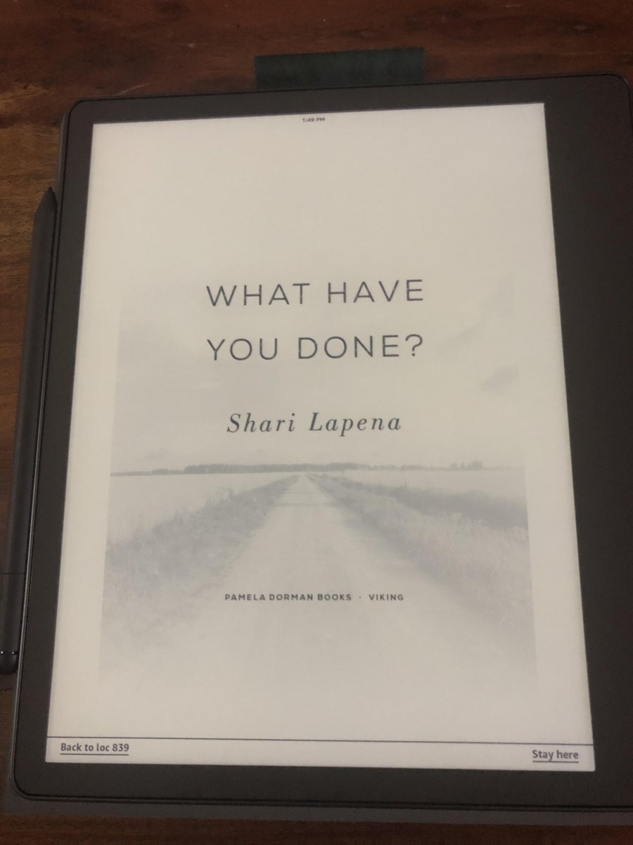 1stClueReviews's tweet photo. My beautiful new Kindle Scribe is the home for my #fridayreads, @sharilapena's WHAT HAVE YOU DONE, for fans of @ChrisBohjalian and of #AliceSebold's THE LOVELY BONES.

Book is out July 30, but you can read the review in firstCLUE on Jan. 4. Sign up at https://t.co/B9gkvCKNPP https://t.co/qejO5ymBio
