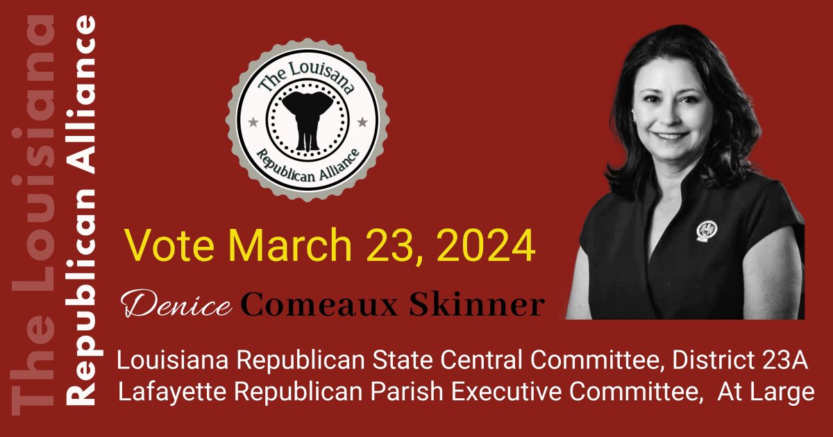 DeniceCSkinner's tweet photo. The Louisiana Republican Alliance #TLRA https://t.co/tw8SGqoO1o