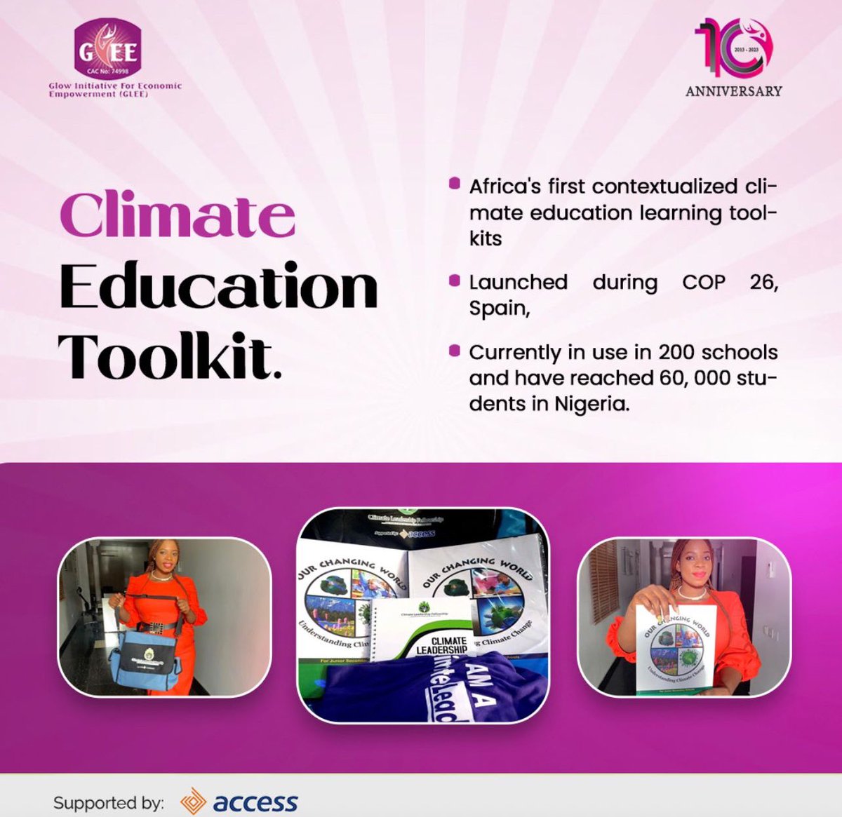 GloryOguegbu's tweet photo. Friends, I am happy to show you 18 of our projects this year &amp; their impacts! Let work together in 2024. 

📌The @ClimateLeadersF Climate Leadership Fellowship trains climate educators who adopt schools &amp; trainstudents across Nigeria. 

Impact in numbers: https://t.co/ZeOoi7doaf https://t.co/0eH5BJ7a6f