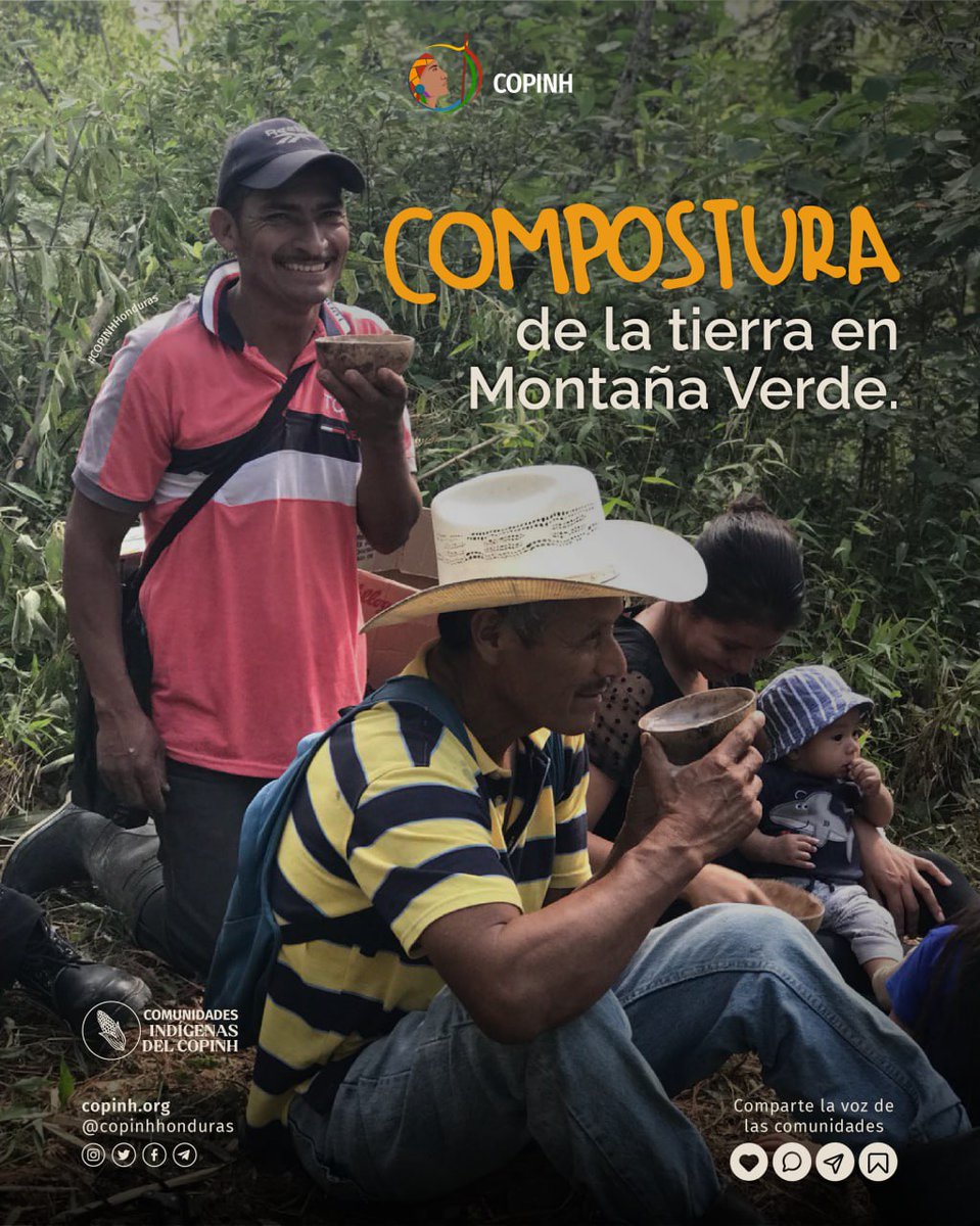 COPINHHONDURAS's tweet photo. 🌿Para finalizar el año, en #MontañaVerde realizamos una compostura a la tierra, como agradecimiento por su protección a las comunidades #lencas. https://t.co/IGTF1No26e